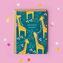 Load image into Gallery viewer, Birthday Wishes Giraffe Birthday Card