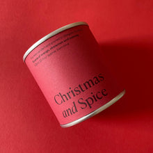 Load image into Gallery viewer, Christmas label Christmas and Spice soy wax candle