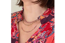 Load image into Gallery viewer, Horus Pink Tourmaline Gold Gemstone Necklace