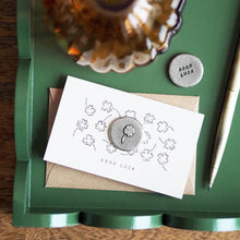 Load image into Gallery viewer, Four Leaf Clover 'Good Luck' Pocket Token Card