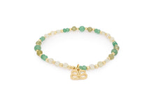 Load image into Gallery viewer, Laria Green Apatite, Prehnite & Gold Beaded Bracelet
