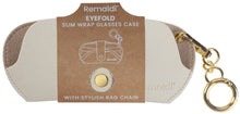Load image into Gallery viewer, Eyefold Slim Wrap Glasses Case Chestnut Gold with detachable bag chain