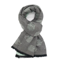 Load image into Gallery viewer, Hedgehog Scarf in grey and duck egg