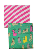 Load image into Gallery viewer, Organic Kitten Print Muslin 2 Pack