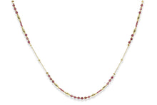 Load image into Gallery viewer, Horus Pink Tourmaline Gold Gemstone Necklace