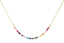 Load image into Gallery viewer, Skye Gold & Rainbow Gemstone Necklace