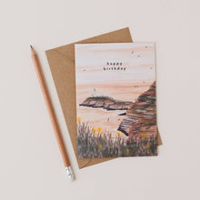Load image into Gallery viewer, Seaside Lighthouse Birthday Card