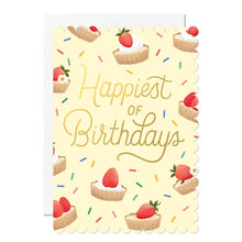Load image into Gallery viewer, Birthday Card – Strawberry Tart Design Greeting Card