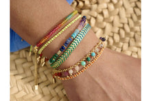 Load image into Gallery viewer, Emelia Gold Braided Rainbow Bracelet