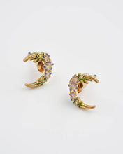 Load image into Gallery viewer, Nightshade Moon Gold Stud Earrings