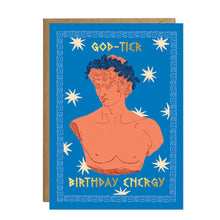 Load image into Gallery viewer, God Tier Funny Birthday Card | Gold Foil Greek Mythology