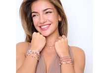 Load image into Gallery viewer, Dash Pink Gemstone Stretch Bracelet