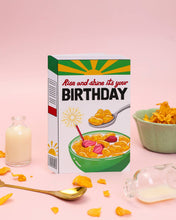 Load image into Gallery viewer, Rise & Shine Birthday Card | Healthy Cereal Box Vintage Art