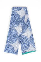 Load image into Gallery viewer, Camille Lightweight Cotton Scarf - Blue, Polka Dot Circles