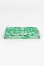Load image into Gallery viewer, Camille Lightweight Cotton Scarf - Green, Polka Dot Circles