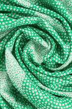 Load image into Gallery viewer, Camille Lightweight Cotton Scarf - Green, Polka Dot Circles