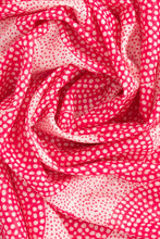 Load image into Gallery viewer, Camille Lightweight Cotton Scarf - Hot Pink, Polka Dot Circles