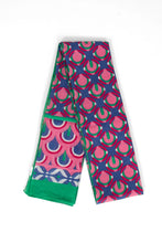 Load image into Gallery viewer, Dahlia Lightweight Cotton Scarf - Green/Pink, Retro Geometric