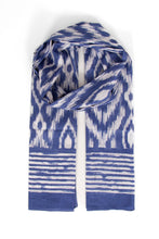 Load image into Gallery viewer, Indie Lightweight Cotton Scarf - Blue, Aztec