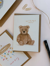Load image into Gallery viewer, New Baby Card | Teddy Bear | Pregnancy | Birth Announcement