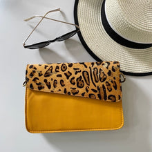 Load image into Gallery viewer, Rani Mustard Leopard Upcycled Leather Handbag