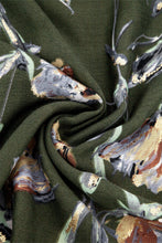 Load image into Gallery viewer, Vaeda Khaki Floral Lightweight Scarf