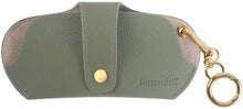 Load image into Gallery viewer, Eyefold Slim Wrap Glasses Case Khaki Gold with detachable bag chain