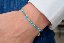 Load image into Gallery viewer, Salma Turquoise Howlite & Gold Friendship Bracelet