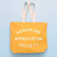 Load image into Gallery viewer, Sunshine Appreciation Society - Yellow Canvas Tote Bag