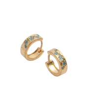 Load image into Gallery viewer, Forget Me Not Gold Mini Hoop Earrings