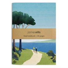 Load image into Gallery viewer, Cycling by the Sea A6 Lined Notebook
