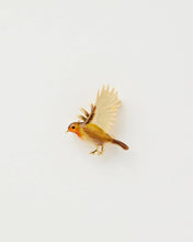 Load image into Gallery viewer, Enamel Flying Robin Brooch