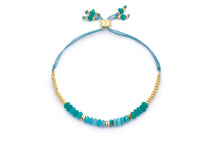 Load image into Gallery viewer, Serena Gold, Turquoise Howlite & Jade Gemstone Bracelet