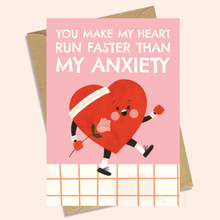 Load image into Gallery viewer, HEART RACER - FUNNY VALENTINE'S DAY CARD