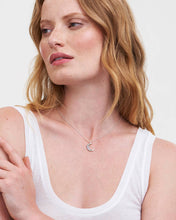 Load image into Gallery viewer, Nightshade Moon Silver Chain Necklace