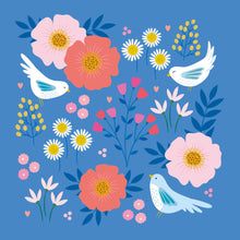 Load image into Gallery viewer, Blank Greetings Card | Art Card Blue Birds