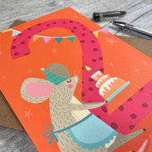 Load image into Gallery viewer, Age Two Mouse Birthday Card