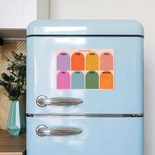 Load image into Gallery viewer, A4 Magnetic Rainbow Arches Weekly Planner | Fridge Magnet