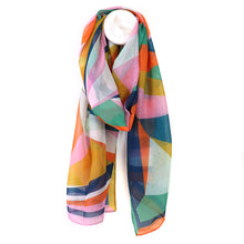 Load image into Gallery viewer, Recycled Yarn Scarf In Multicoloured Abstract Design