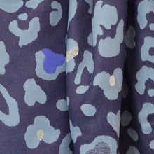 Load image into Gallery viewer, Leonie Navy Mix Animal Print Hearts Jacquard Scarf
