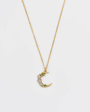 Load image into Gallery viewer, Nightshade Moon Gold Chain Necklace