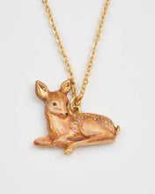Load image into Gallery viewer, Resting Fawn Gold Chain Necklace