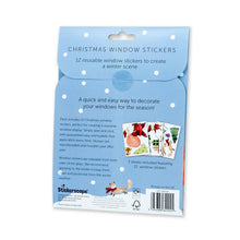 Load image into Gallery viewer, Watercolour Santa Scene Window Stickers