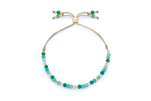 Load image into Gallery viewer, Juliana Green Aventurine Mix Beaded Slider Bracelet