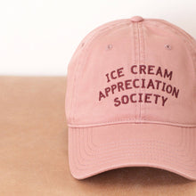 Load image into Gallery viewer, Ice Cream Appreciation Society - Cotton Baseball Cap - Dusty Rose