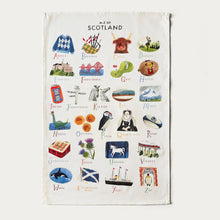 Load image into Gallery viewer, A-Z Scotland Tea Towel