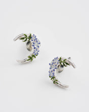 Load image into Gallery viewer, Nightshade Moon Silver Stud Earrings