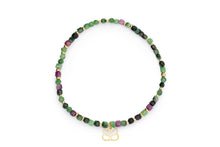 Load image into Gallery viewer, Violet Gold & Ruby Zoisite Gemstone Bracelet