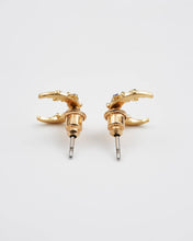 Load image into Gallery viewer, Nightshade Moon Gold Stud Earrings