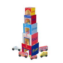 Load image into Gallery viewer, Emergency Services Wooden Stacking Cubes